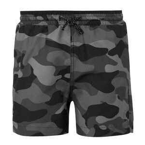 Regatta Childrens/Kids Skander III Plain Swim Shorts / Gray/Black Camo